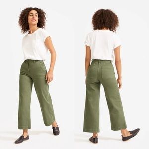 Everlane wide-leg crop pant, size 0, gently worn